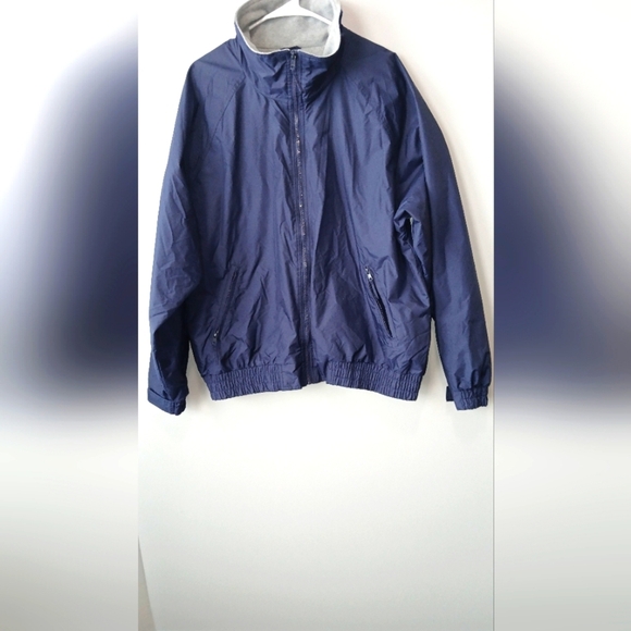 Port Authority men's XL blue with gray fleece lined full zip jacket - Picture 1 of 11